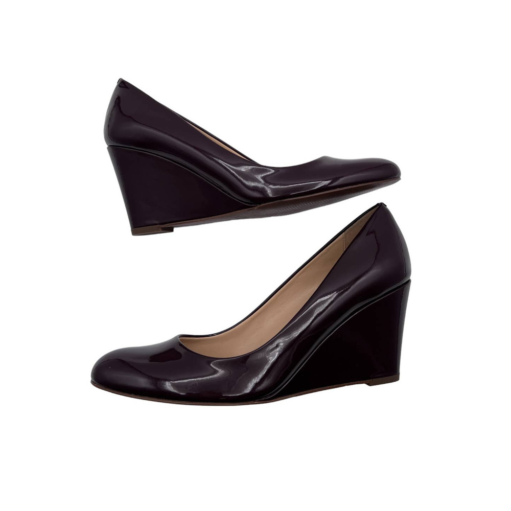 NWOT! J.Crew Patent Leather Almond Toe Wedges. Size 8 made in Italy